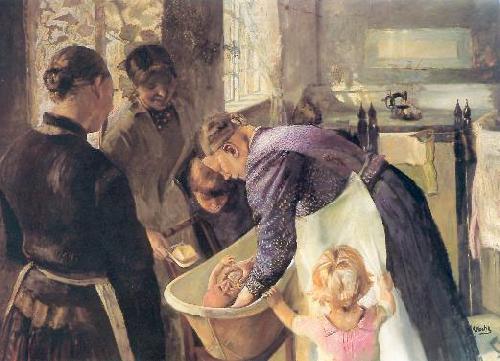 Christian Krohg I baljen. Sweden oil painting art